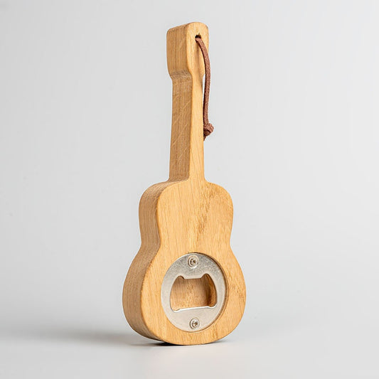 Flaschenöffner Gitarre als Geschenk aus Holz