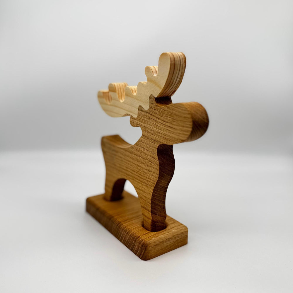 Holz-Elch aus Eiche und Fichte – Ansicht 2