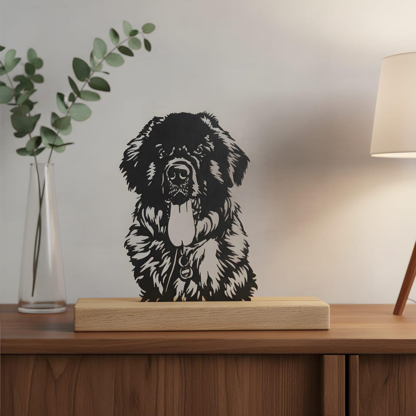 Personalisierbares Hundeporträt Silhouette nach Foto