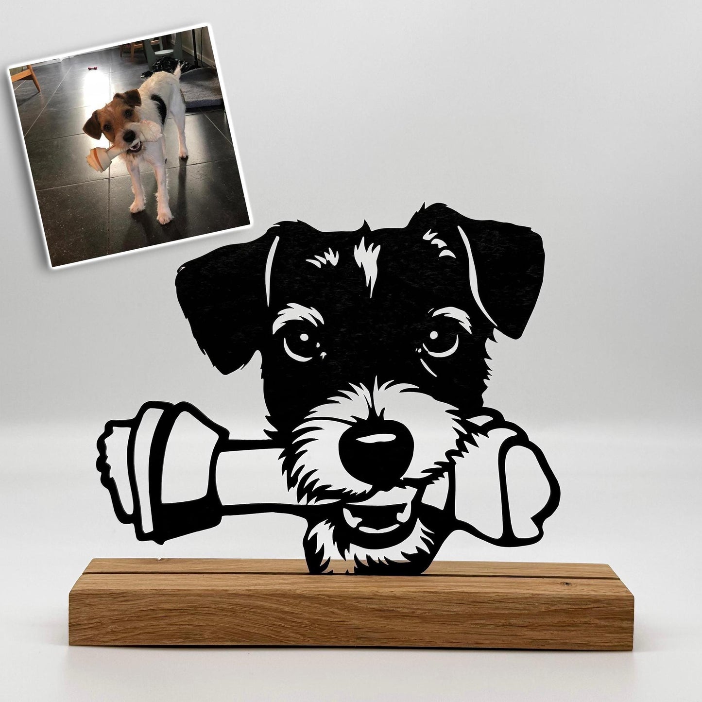 Personalisierbares Hundeporträt Silhouette nach Foto
