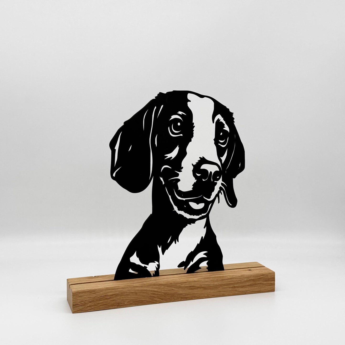 Personalisierbares Hundeporträt Silhouette nach Foto