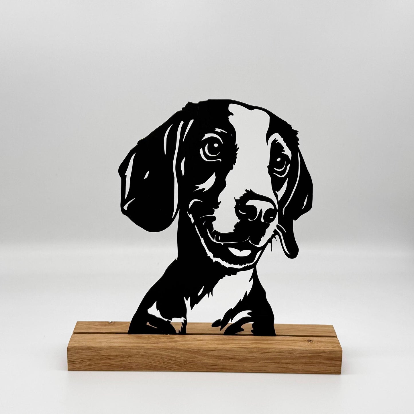 Personalisierbares Hundeporträt Silhouette nach Foto