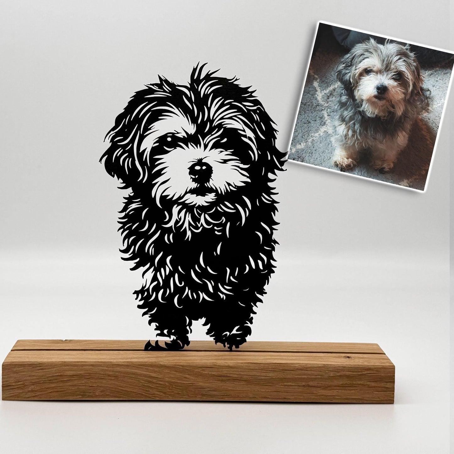 Personalisierbares Hundeporträt Silhouette nach Foto