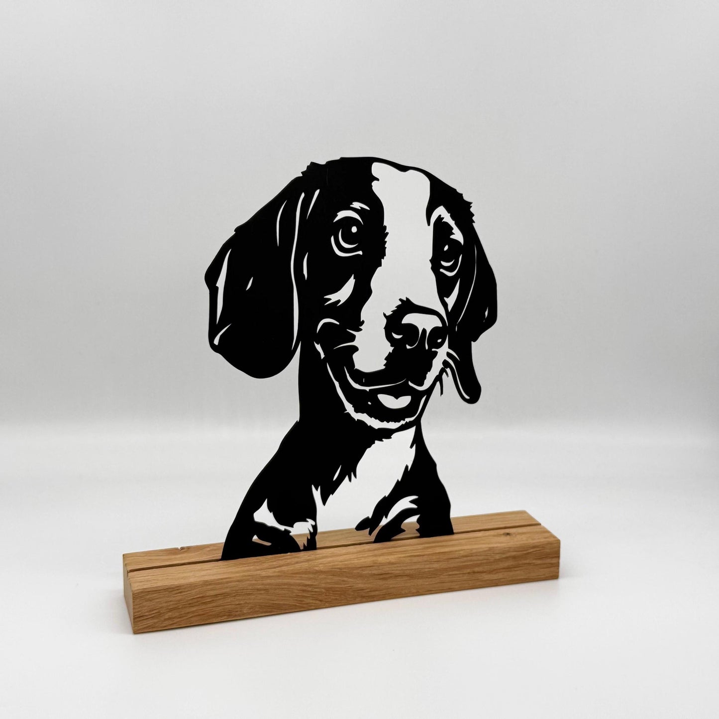 Personalisierbares Hundeporträt Silhouette nach Foto