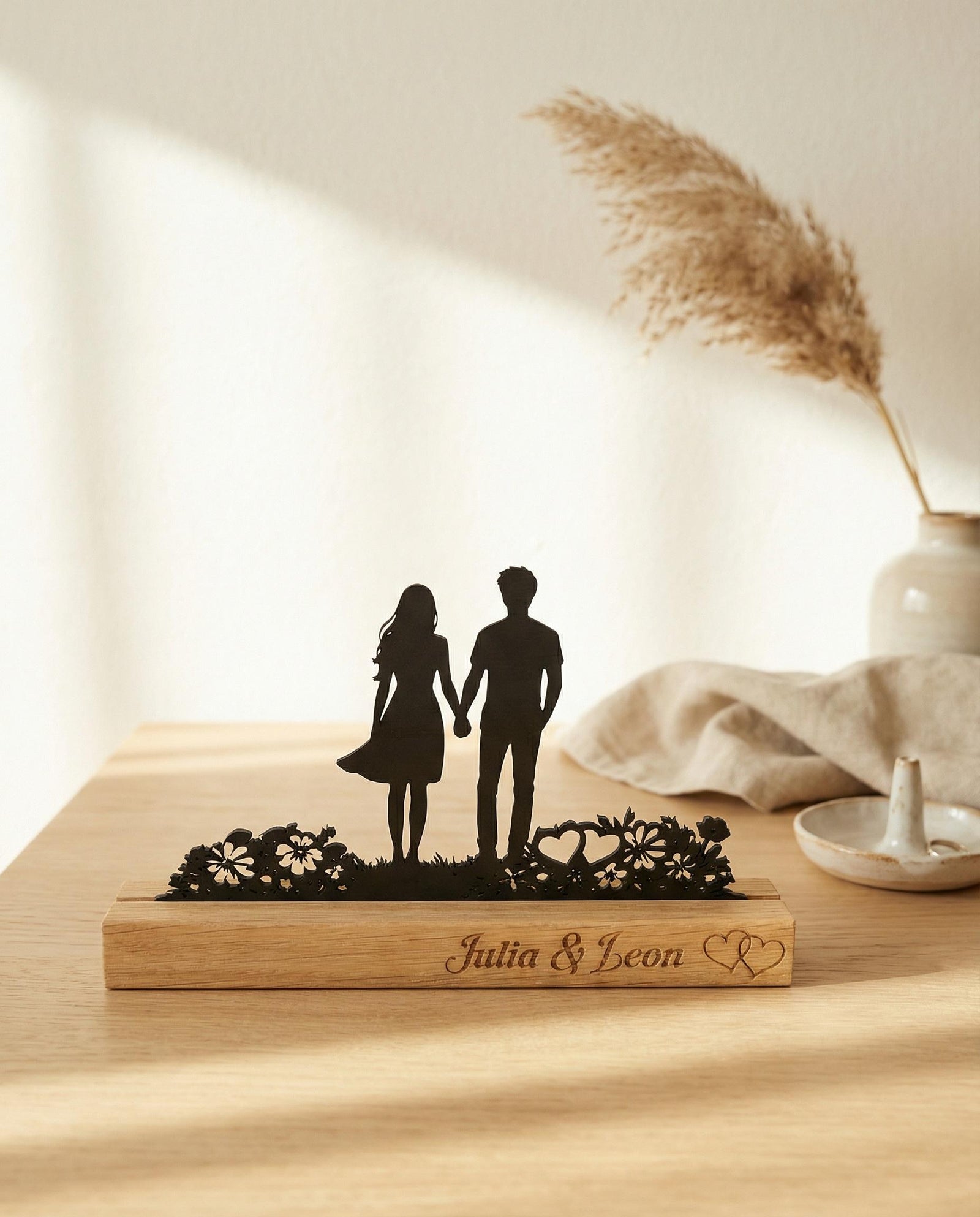 Paar-Silhouette aus Holz – Ansicht 9