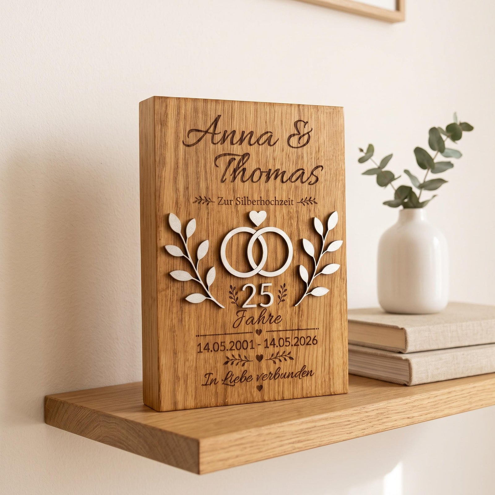 Personalisiertes Holzschild zur Silberhochzeit – Ansicht 9