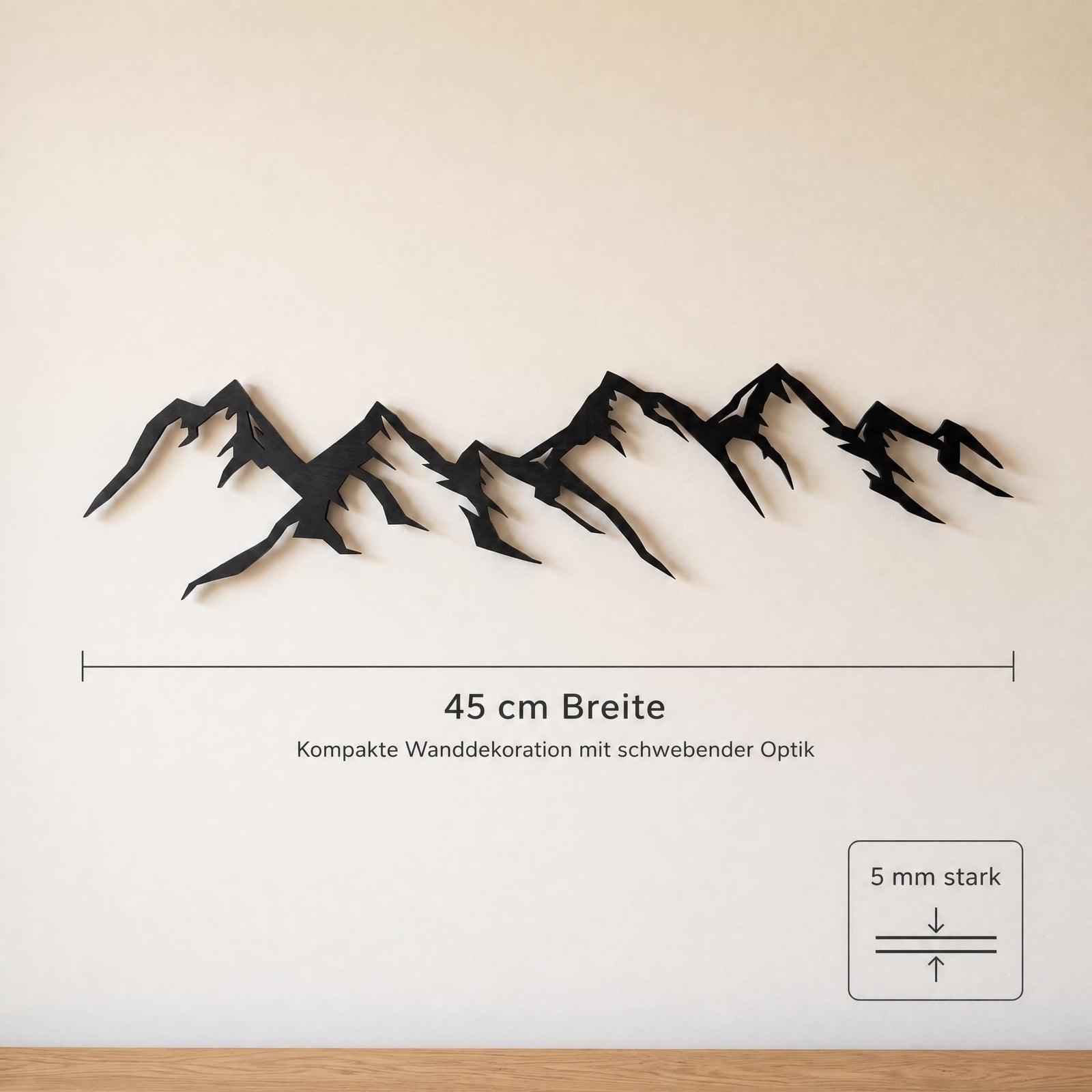 Bergsilhouette als 3D-Wanddeko – Ansicht 5